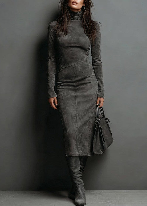 Sara ~  Zamszowa Sukienka Midi